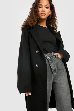 Brand new ???? Belted Double Breasted Wool Look ???? Coat Black ????