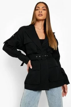 Best deal ???? Belted Utility Jacket Black ????