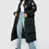 Best reviews of ???? Contrast Fabric Longline Puffer Black ????