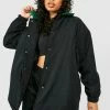 Best Sale ???? Contrast Panel Oversized Jacket Black ????