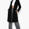 Wholesale ???? Double Breasted Wool Longline Jacket Black ????