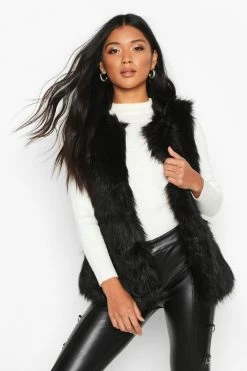 Outlet ???? Faux Fur Vest Black ????