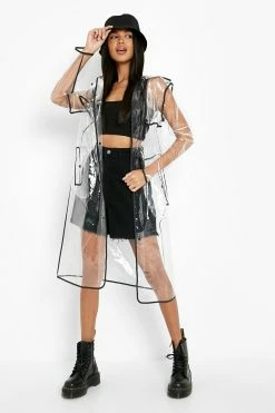 Hot Sale ???? Longline Transparent Festival Mac Black ✨