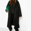 Discount ???? Oversized Boyfriend Wool Look ???? Coat Black ????