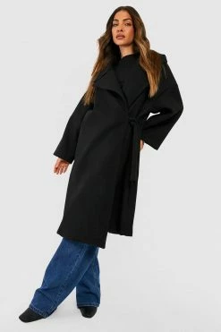 Brand new ✨ Oversized Wool Look Side Tie Detail ???? Coat Black ????
