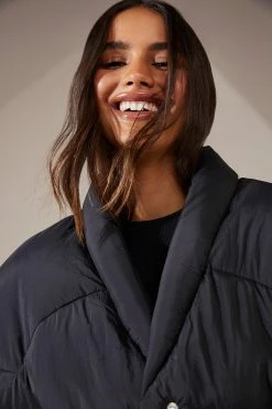 Budget ???? Padded Kimono Puffer Jacket Black ❤️