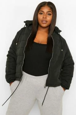 Brand new ???? Plus Hooded Padded Jacket Black ????
