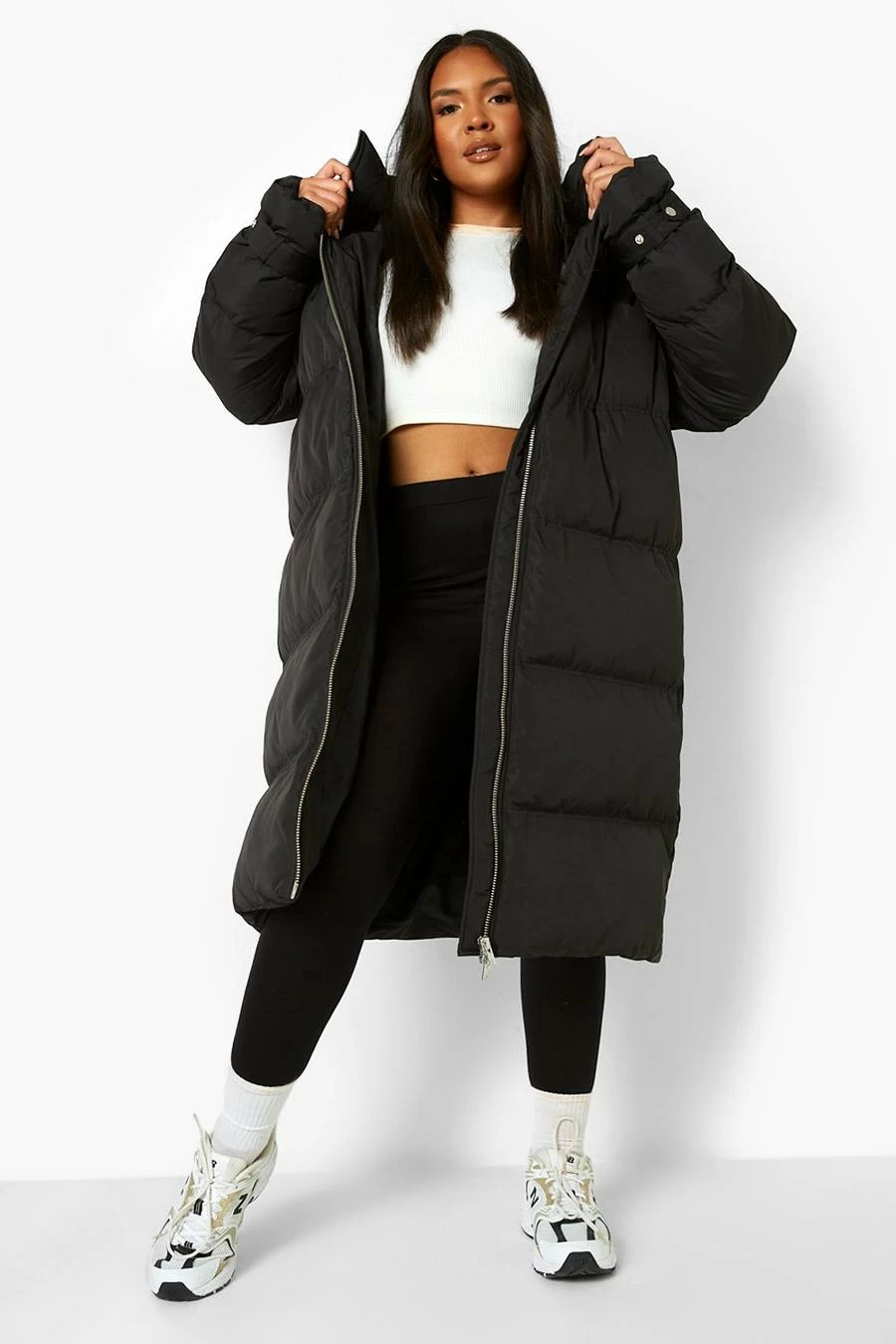 Promo ???? Plus Maxi Faux Fur Trim Puffer Jacket Black ???? 1 Promo ???? Plus Maxi Faux Fur Trim Puffer Jacket Black ????