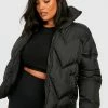 New ???? Plus Zig Zag Quilted Puffer ???? Coat Black ????