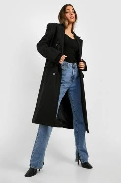 Budget ???? Super Oversized Double Breasted ???? Coat Black ????