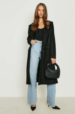 Cheap ✔️ Tailored Wool Look ???? Coat Black ????