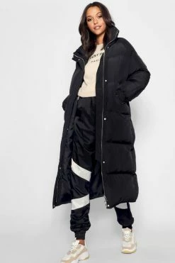 Outlet ???? Tall Longline Padded ???? Coat Black ????