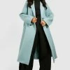 Buy ???? Double Breasted Longline ???? Coat Blue ????