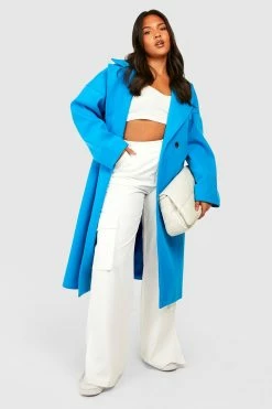 Brand new ???? Plus Premium Oversized Wool Look ???? Coat Blue ????