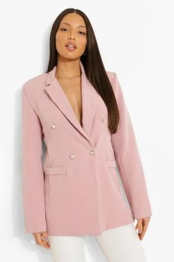 Hot Sale ???? Tall Button Detail Blazer Blush ????