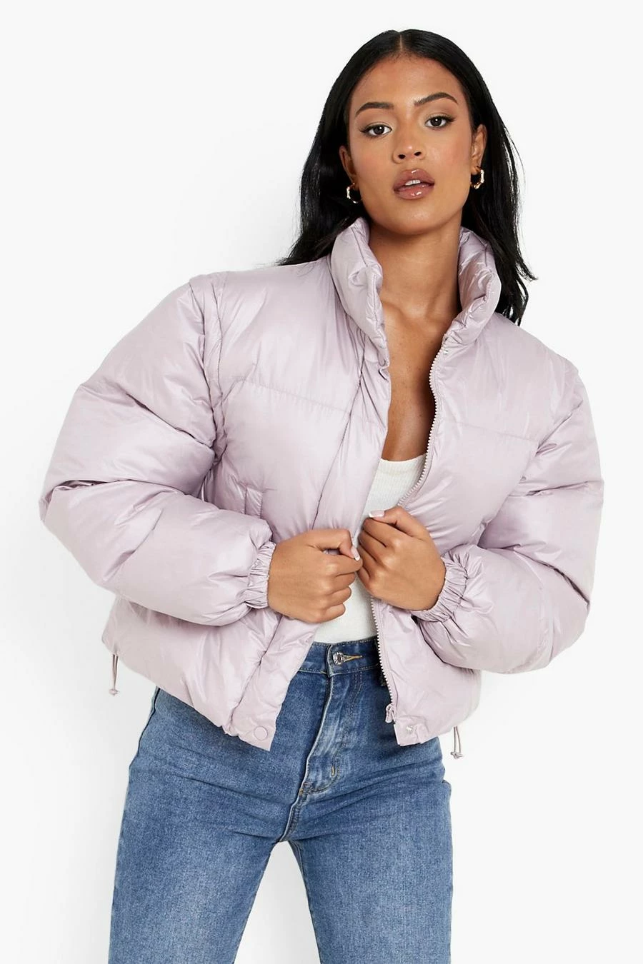 Best Pirce ???? Tall Detachable Sleeve Crop Puffer Blush ???? 1 Best Pirce ???? Tall Detachable Sleeve Crop Puffer Blush ????