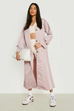 Promo ???? Textured Woven Belted Trench ???? Coat Blush ⭐