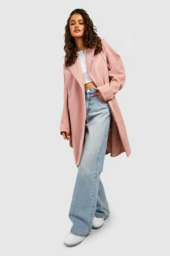 Cheapest ✨ Wool Look Short ???? Coat Blush ????