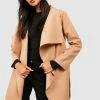 Discount ???? Belted Waterfall Wool Look Jacket Camel ????