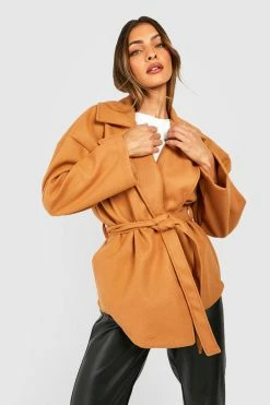 Brand new ???? Belted Wool Look ???? Coat Camel ????