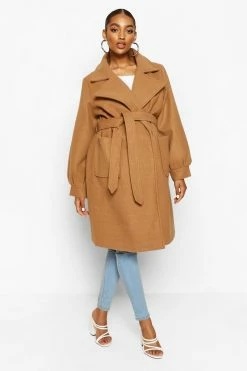 Top 10 ???? Maternity Wrap Pocket Front ???? Coat Camel ????