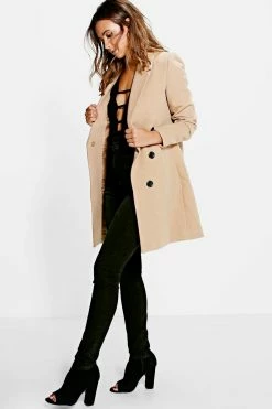 Budget ???? Petite Double Breasted Camel Duster ???? Coat Camel ⭐