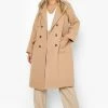 Wholesale ???? Plus Tailored Self Belted Longline ???? Coat Camel ⌛