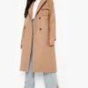 Wholesale ???? Pocket Detail Wool Look ???? Coat Camel ????