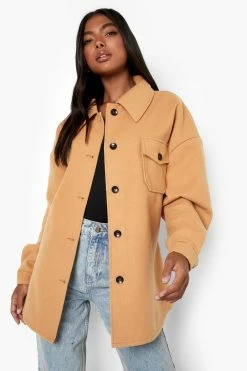 Flash Sale ???? Tall Wool Look Belted Shacket Camel ✨