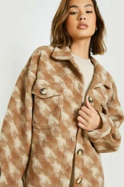 Deals ???? Tonal ???? Dogtooth Shacket Camel ????