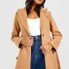 Wholesale ???? Wool Look Belted Jacket Camel ????