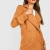 Best Sale ⌛ Wool Look Button Detail Pea ???? Coat Camel ????