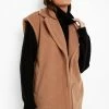 Outlet ???? Wool Look Oversized Vest Camel ✔️