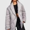 Best Pirce ???? Diamond Quilted Wrap Puffer Charcoal ????