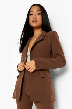 Budget ???? Petite Single Breasted Tailored Blazer Chestnut ????