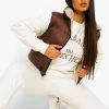 Budget ???? Reversible Crop Padded Vest Chocolate ????
