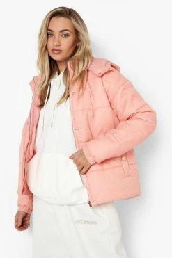 Flash Sale ???? Rose Gold Trim Puffer Jacket Dusky Pink ⌛