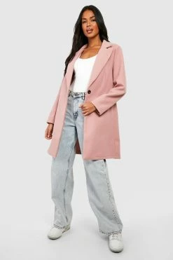 Best reviews of ???? Tailored Wool Look ???? Coat Dusky Pink ????