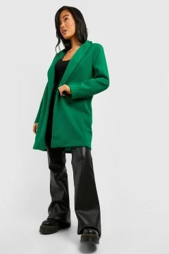 Coupon ???? Petite Premium Wool Look Tailored ???? Coat Green ????
