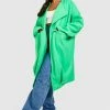 Buy ✨ Plus Premium Wool Look Oversized Cocoon ???? Coat Green ????