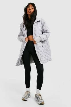 Coupon ⌛ Circle Quilted Cocoon Puffer Grey ????