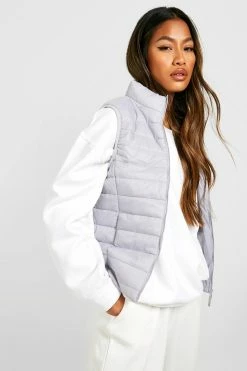 Promo ???? Funnel Neck Gilet Grey ????