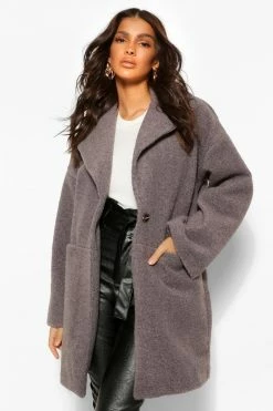 Wholesale ???? Luxe Textured Wool Look ???? Coat Grey ????