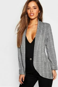 Wholesale ⌛ Petite Check Pocket Detail Blazer Grey ????
