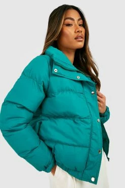 Hot Sale ???? Funnel Neck Puffer Jacket Jade ✨