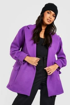 Best reviews of ✔️ Wool Look Double Breasted Jacket Jewel Purple ????