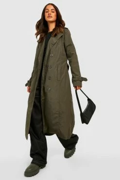 Outlet ⭐ Belted Trench ???? Coat Khaki ❤️