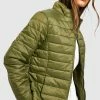 Budget ???? Funnel Neck Puffer Jacket Khaki ????
