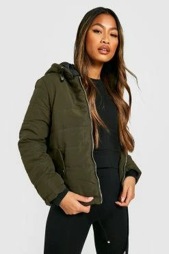 Promo ???? Hooded Padded Jacket Khaki ????