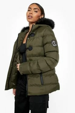 Outlet ???? Short Quilted Bubble Jacket Khaki ????